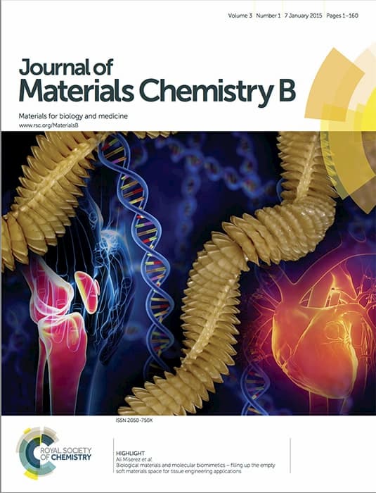 Cover of Journal of Materials Chemistry B