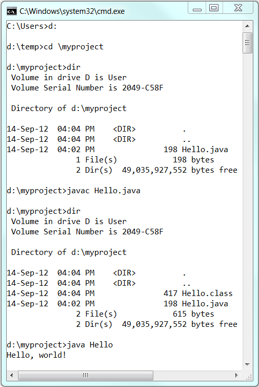 Step 6: Compile and Run the Hello-World Java Program