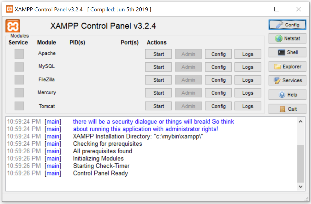 xampp with php version 5 download