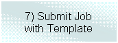 Text Box: 7) Submit Job with Template 