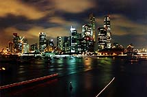 City Skyline seen from Sheares Bridge