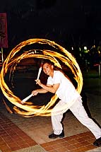 Chi Minh with his club-swinging move