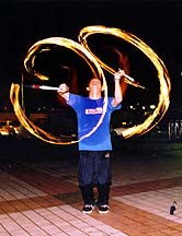 Chi Minh with his club-swinging move