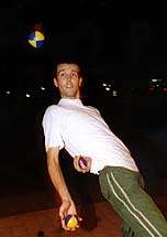 Ben with his contortion move